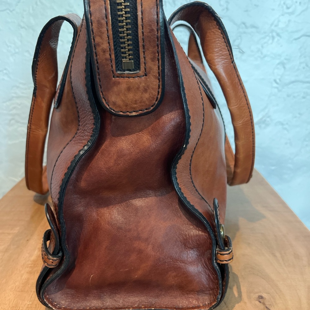 BAG HAS SOLD DO NOT BUY
Vintage Fossil Leather Satchel Brown Heritage Zip - Picture 3 of 7